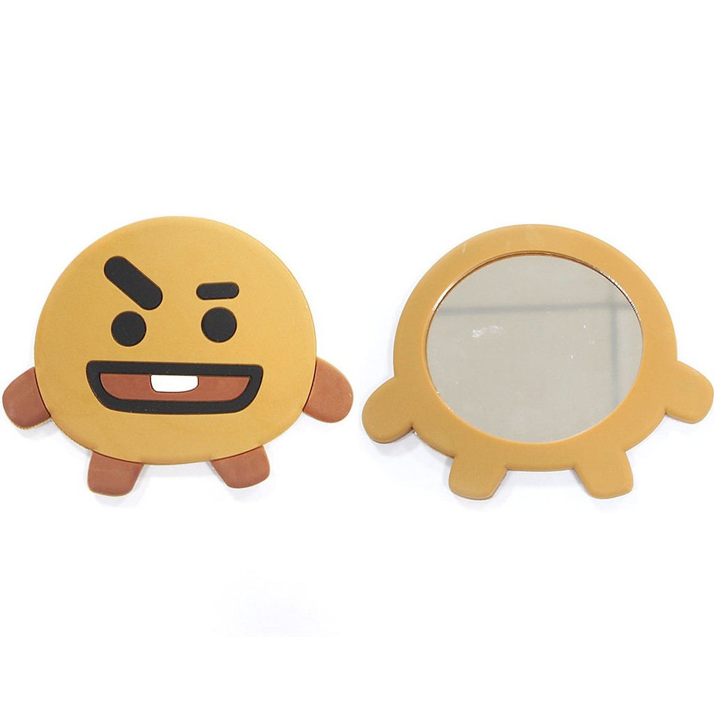 Gương soi mặt cao su đúc BT 21 BTS Mang Van Chimmy Shooky Koya Rj Cooky Tata chibi dễ thương cầm tay