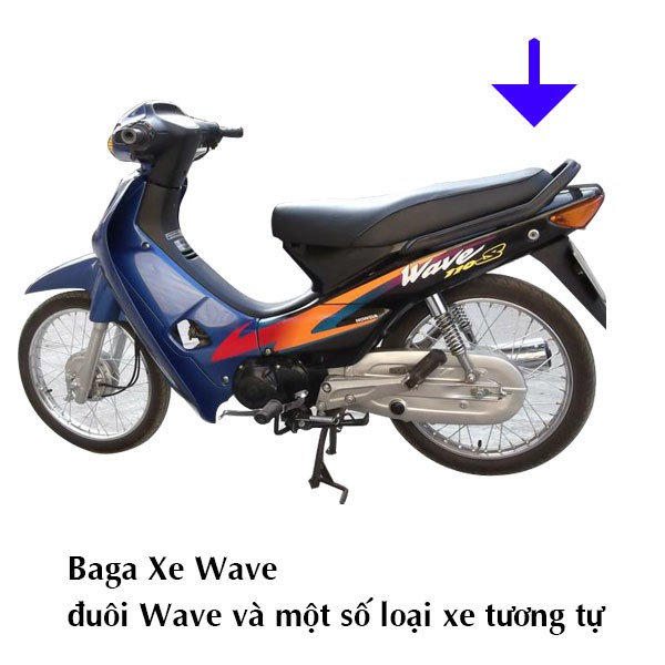 Baga Chở Hàng Sắt Đặc Chịu Lực Xe Cản Sau Dài Wave/Viva