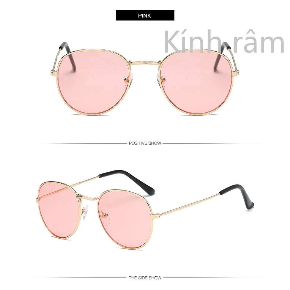 Kính mát gọng kim loại tròn cho nam