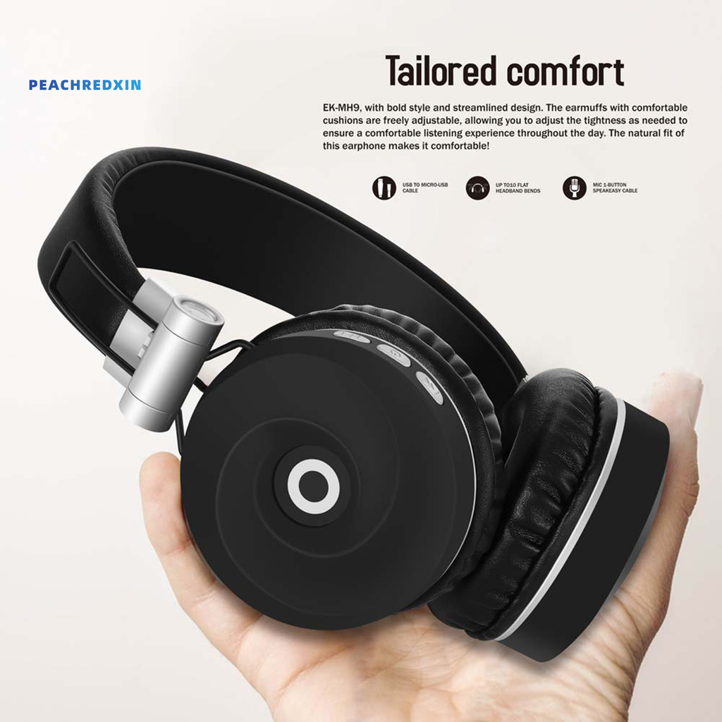 ☊MH9 Foldable Bluetooth 4.2 Wireless Stereo Gaming Headphone for Phone/Computer