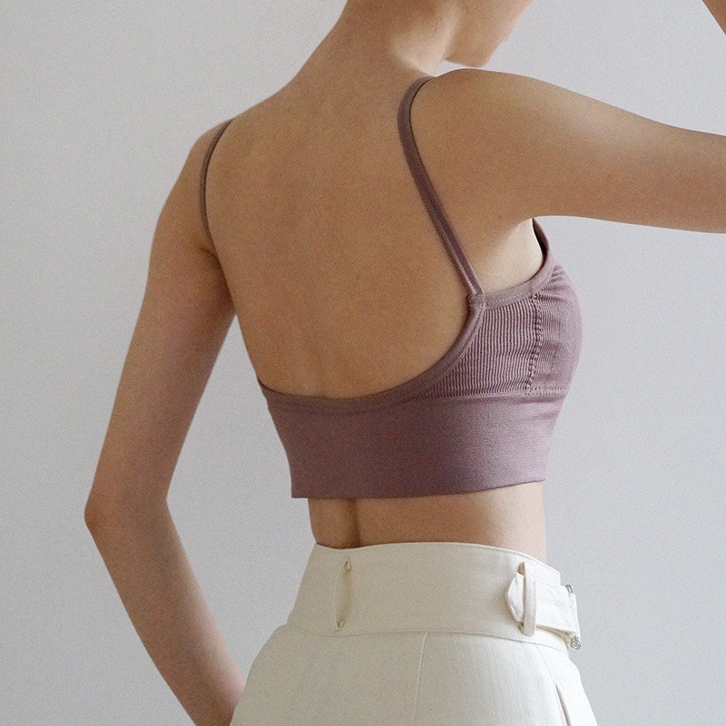 Áo lót nữ - Áo bra len tăm khoét lưng chữ u xuất nhật freesize FLA39