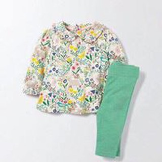 Bộ đồ hoạ tiết Jumping Bean bé gái