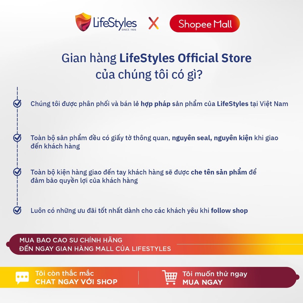 Bao cao su LifeStyles Fantasy có gân ngang ôm sát cao cấp 3 bao