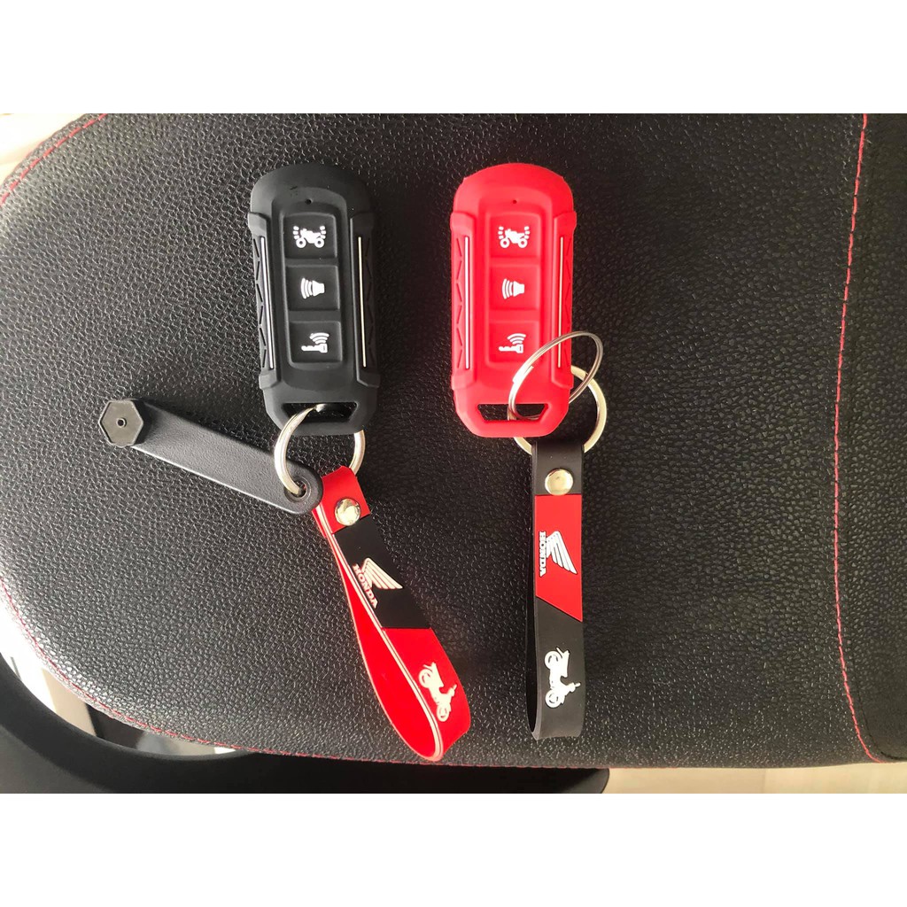 Bọc chìa khóa Smart Key xe máy HONDA hàng chính hãng 3 màu đỏ xám đen