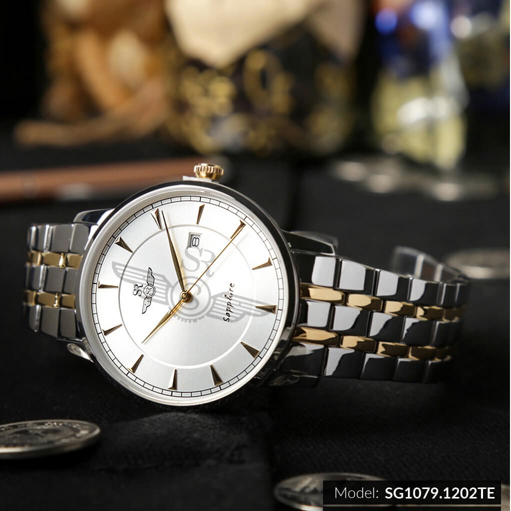 Đồng hồ đôi SRWATCH SL1079.1202TE - SG1079.1202TE Mặt kính SAPPHIRE Chống Trầy Chống nước