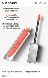SON 𝘽𝙐𝙍𝘽𝙀𝙍𝙍𝙔 sang chảnh 𝐒𝐀𝐋𝐄 70% store Mỹ