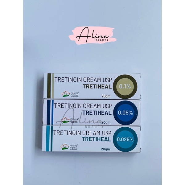 Tretinoin Tretiheal CREAM USP 0.1%, 0.05%, 0.025% Kem giảm mụn, chống lão hóa 20g