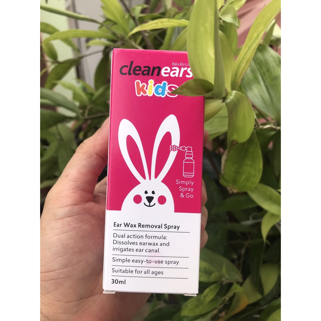 [new] Xịt Tan Ráy Tai Cho Bé Cleanears Kids 30ml