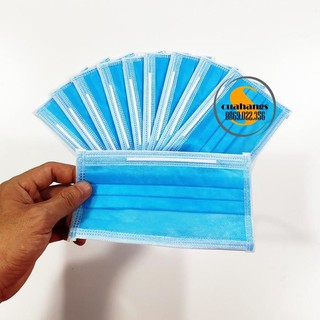 Hộp 50 chiếc khẩu trang 4 lớp màu xanh