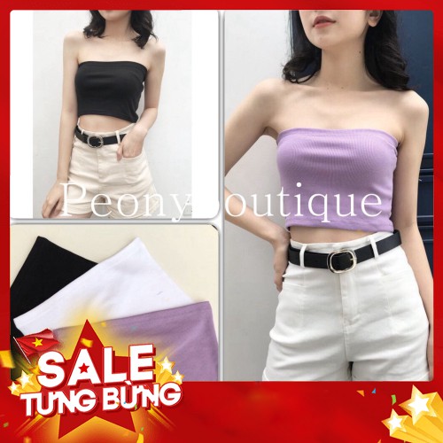 Áo Quây Ngực Len Tăm Nữ 🌸 Croptop thun dáng ôm màu đen trắng tím SIÊU HOT 🌸 - Hàng nhập khẩu