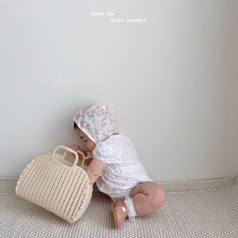 Áo liền quần bodysuit Hàn Quốc - Hoạ tiết hoa nhí - Mini Powder Lace String