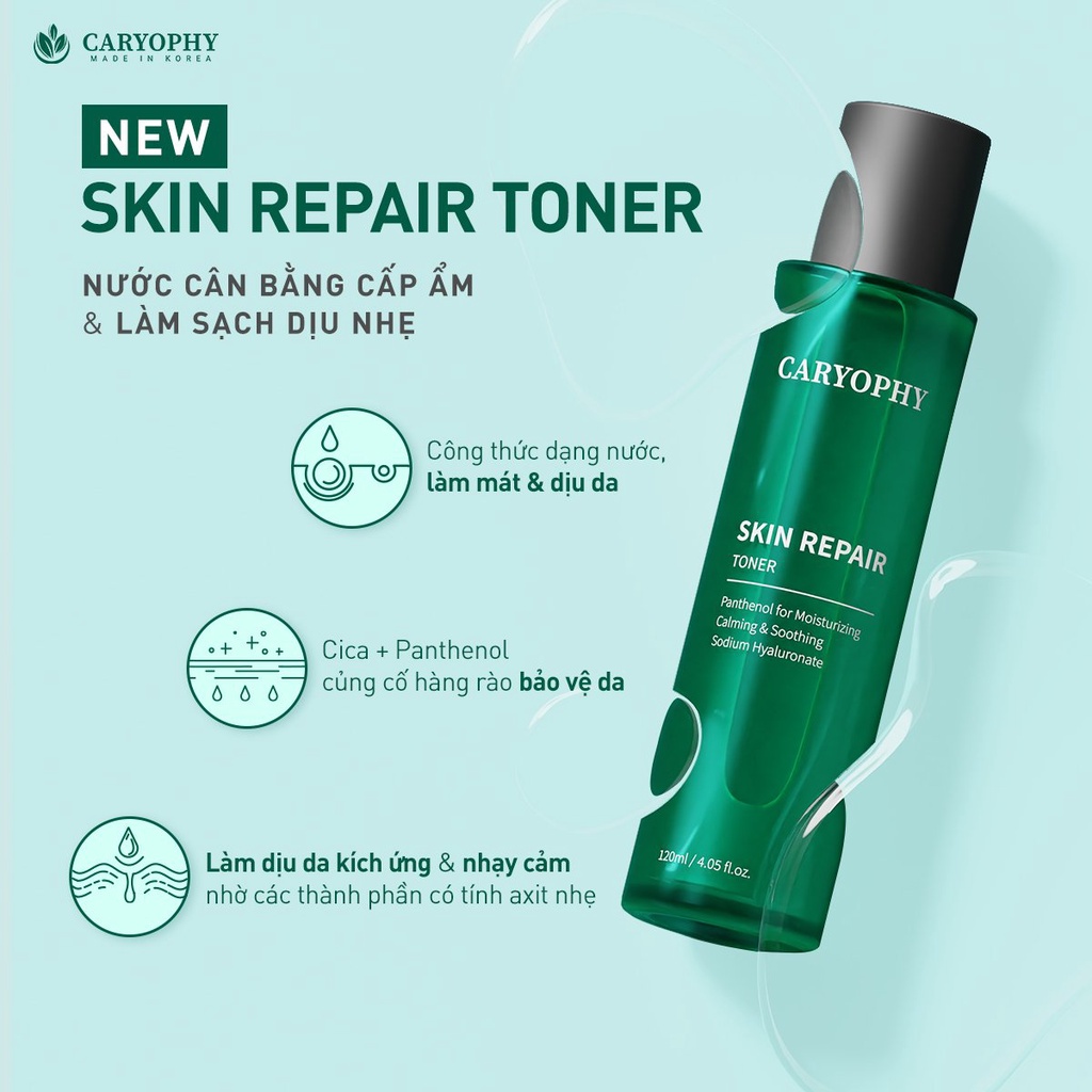 Nước Cân Bằng Cấp Nước Và Làm Dịu Da Caryophy Skin Repair Toner 120ML