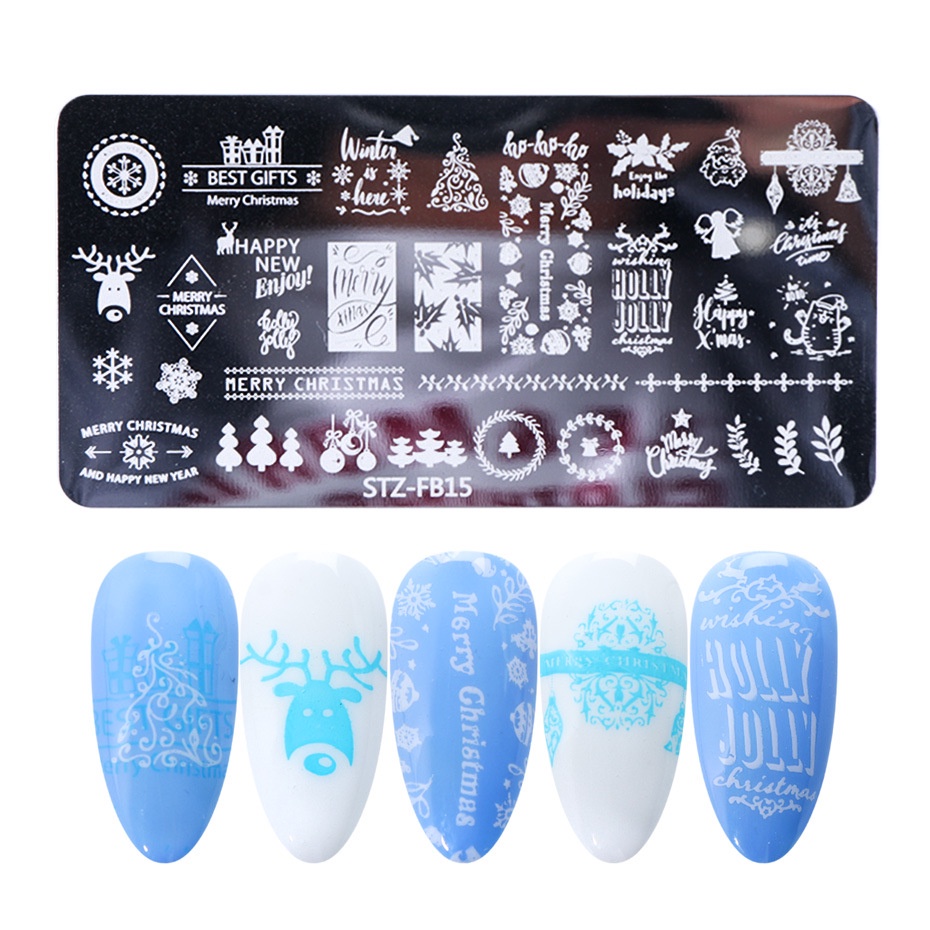 [Hàng mới về] Miếng dán trang trí móng tay in hình chủ đề giáng sinh