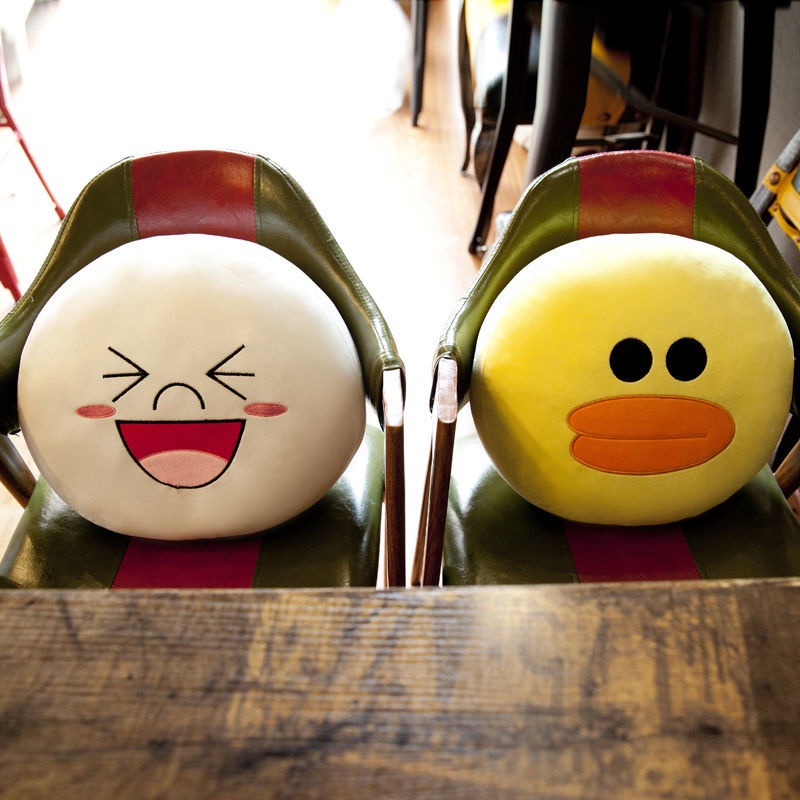 Gối tựa lưng kiểu hoạt hình dễ thương sử dụng tiện lợi cho ghế sofa/văn phòng/xe hơi