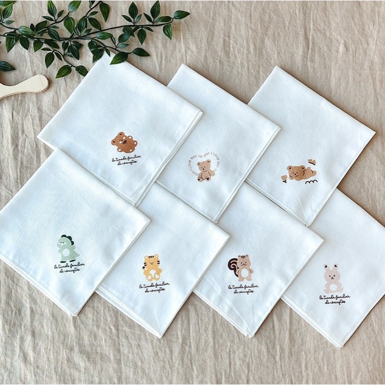 Khăn sữa cotton CHEZBEBE / Dottodot cho bé Hàn Quốc - 100% Pure cotton Handkerchief Made in Korea