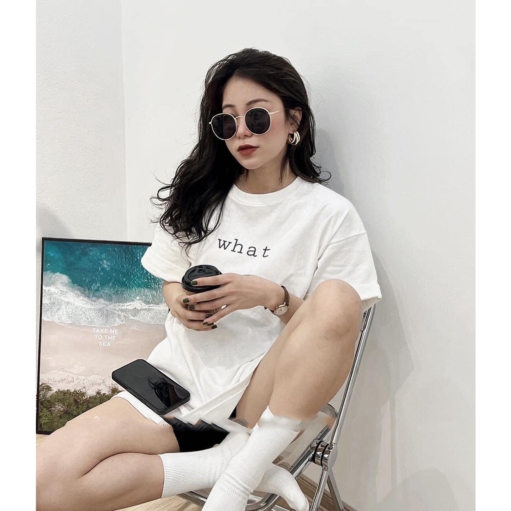 Áo Thun In Chữ What PEONYB Unisex [FREESHIP] 🌸 Phông form rộng tay lỡ vintage, 3158 kiểu dáng retro hàn quốc Ulzzang 🌸 | BigBuy360 - bigbuy360.vn