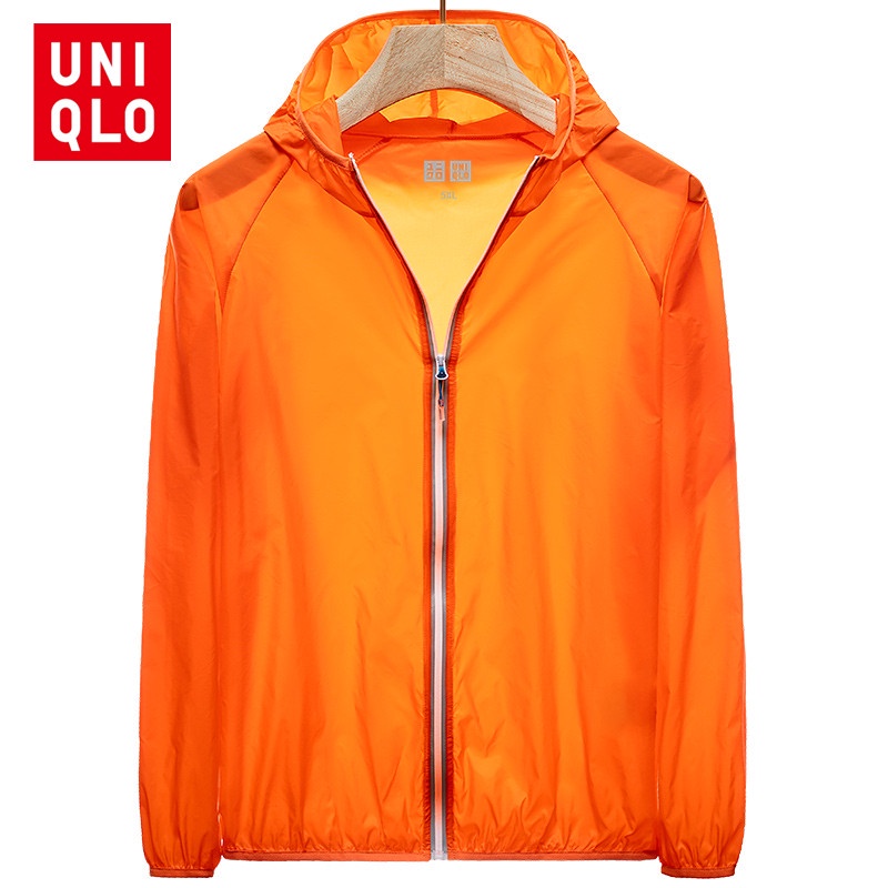 Uniqlo Áo Khoác Chống Nắng Siêu Mỏng Chống Tia uv Có Mũ Trùm Đầu Chất Liệu Nhanh Khô Chống Thấm Nước Cho Nam Giới