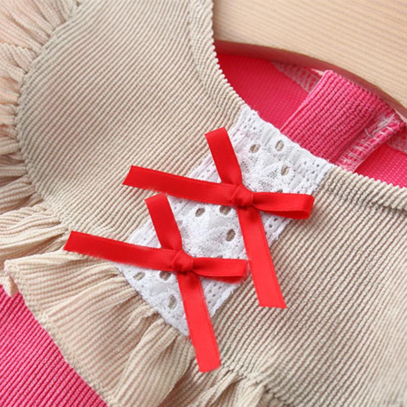 Đầm Công Chúa Vải Nhung Kẻ Dành Cho Bé Gái