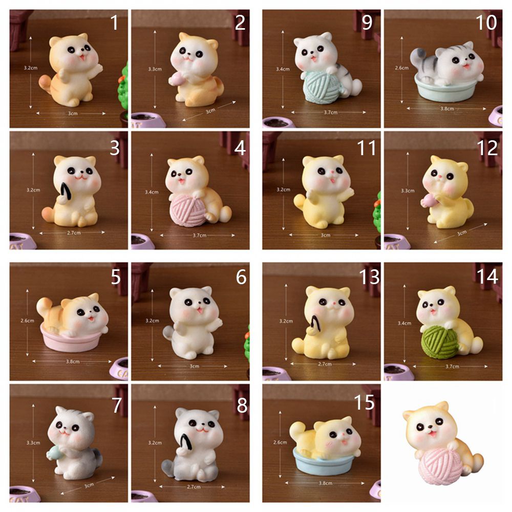Mô hình chú mèo hoạt hình bằng nhựa resin trang trí tiểu cảnh xinh xắn đẹp mắt