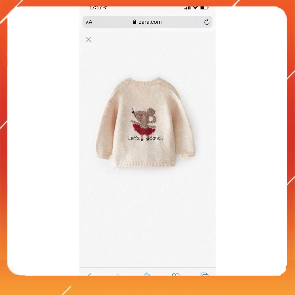 áo len Cardigan Zara hình chuột bé gái 1-5T