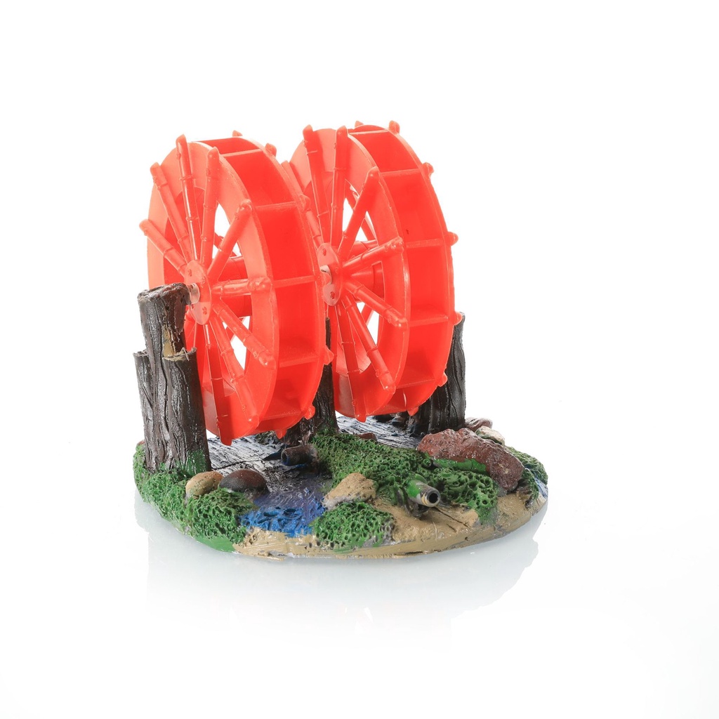 Đồ Trang Trí Hồ Cá Hình Bánh Xe Bằng Nhựa Độc Đáo