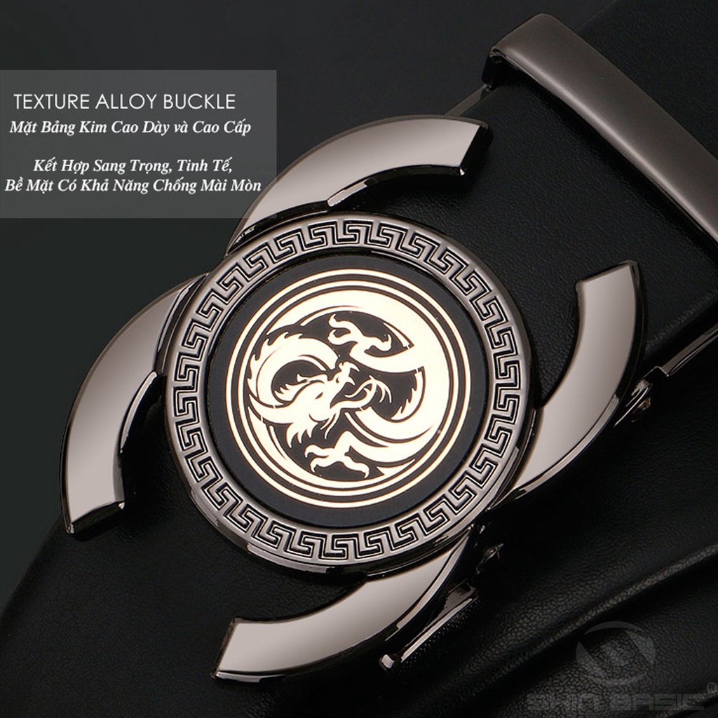 Dây Thắt Lưng, Nịt Nam Da Bò Cao Cấp - ShinBasic, Khoá Tự Động, Bảng Đẹp, Thời Trang Công Sở, Trẻ Trung BELT04