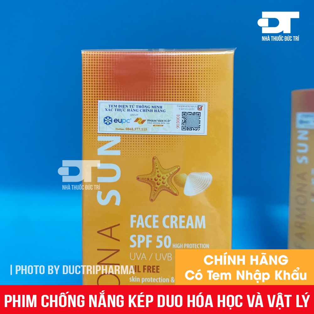 Kem Chống Nắng Farmona Sun Face Cream SPF50 Oil Free - Phim chống nắng kép Duo hóa học và vật lý bảo vệ da 50ml