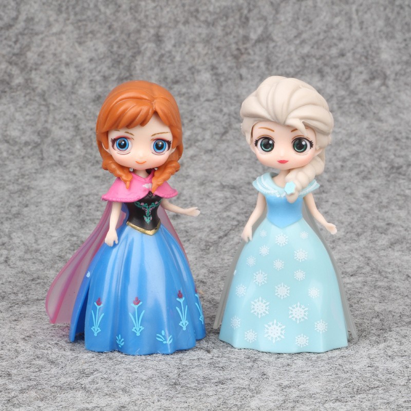 Mô Hình 06 Búp Bê Công Chúa Disney Cao 8cm Thay Váy - Mẫu 03