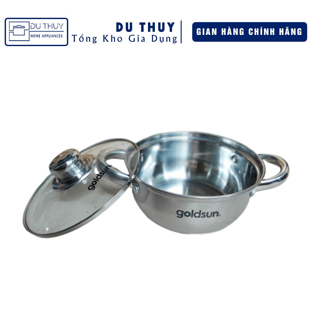 Bộ nồi inox 3 lớp Goldsun chính hãng kích thước 16-20-24 cm GE33-3306SG phù hợp với nhiều mục đích nấu ăn