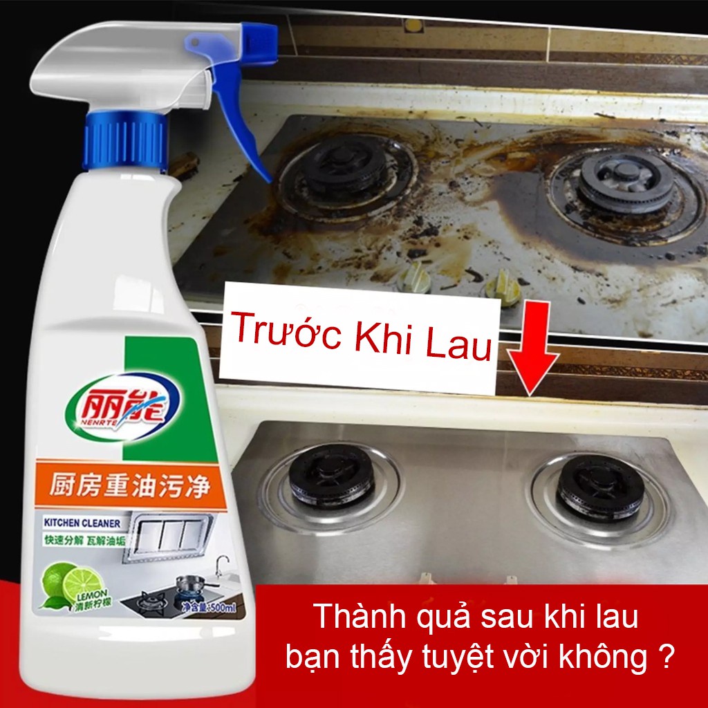 Xịt Tẩy Rửa Dụng Cụ Nhà Bếp - Dung Dịch Tẩy Rửa Eykosi - 500ml -dc4530