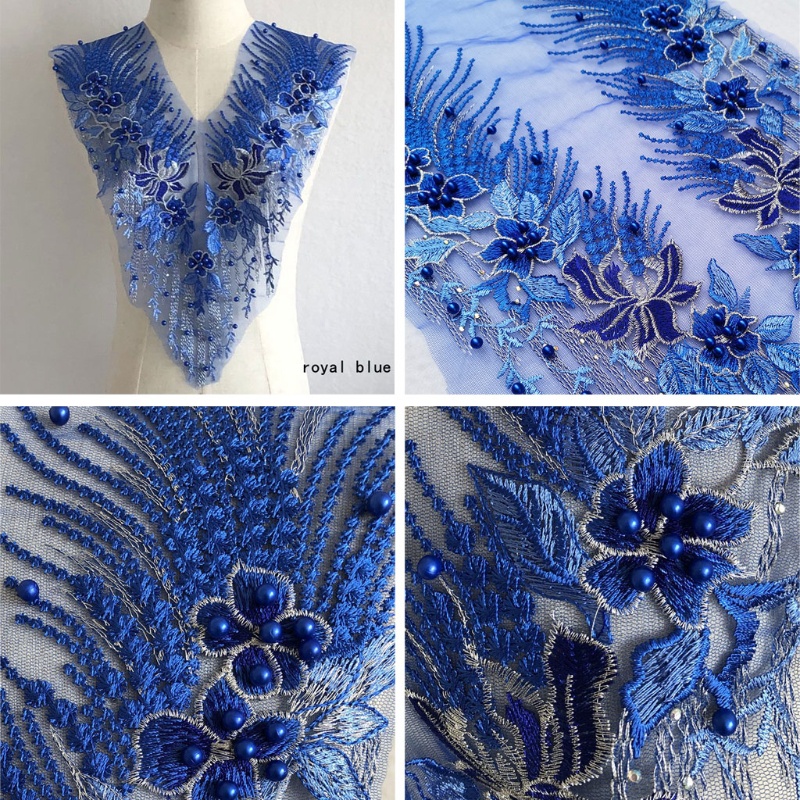 Miếng Vải Ren Thêu Họa Tiết Dùng Trang Trí Quần Áo DIY