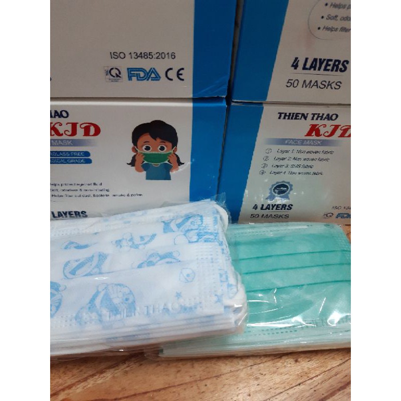 ✅ KHẨU TRANG Y TẾ TRẺ EM THẢO NGUYÊN  HỘP 50 CÁI (Màu Ngẫu nhiên)