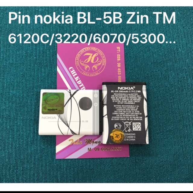 Pin xịn nokia BL-5B mới 100%