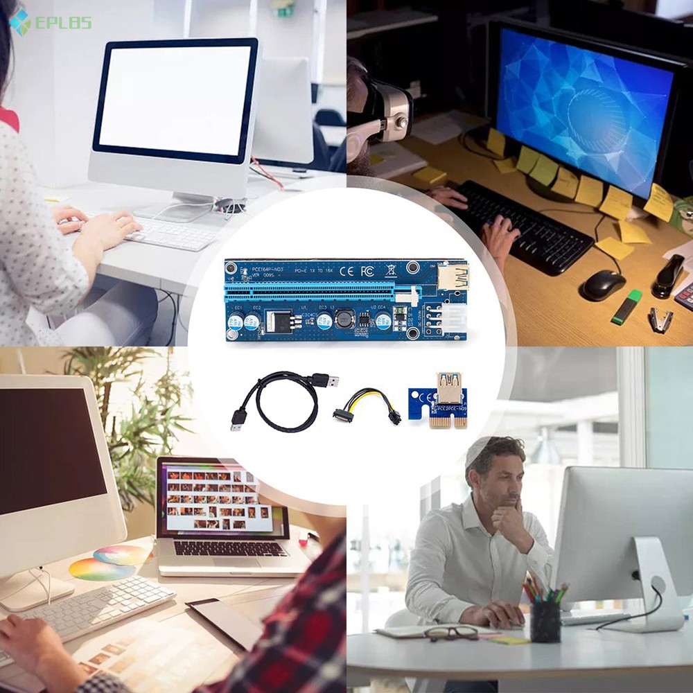 Card Đồ Họa Pcie Pci-E Riser 009s 16x Với Cổng Usb 3.0 | BigBuy360 - bigbuy360.vn