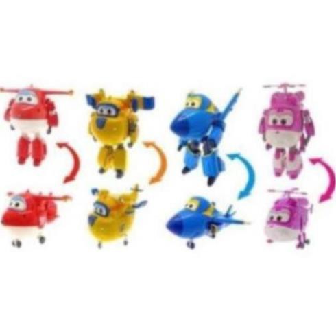 SALE LỚN NHẤT NĂM Hộp 8 nhân vật đội bay siêu đẳng Super wings biến hình thành máy bay và robot ( mẫu mới 2019)