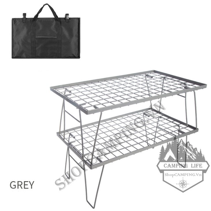 Bàn xếp hoặc kệ để đồ cắm trại, dã ngoại T230 | BigBuy360 - bigbuy360.vn