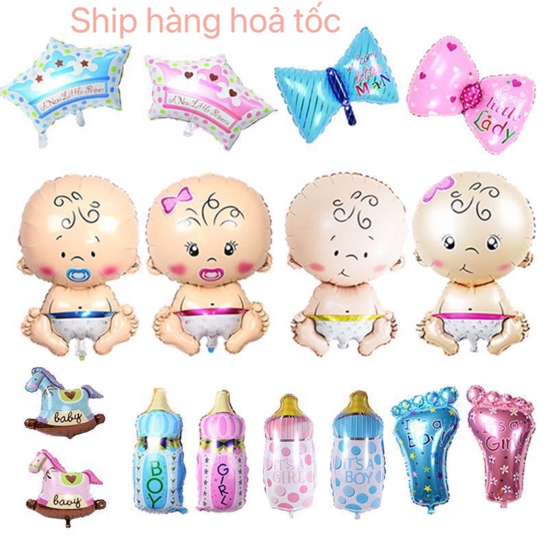 [MILKDECOR] Combo bóng bay trang trí đầy tháng happy fullmonth MT03 màu hồng