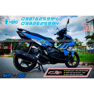 tem trùm airblade 2020 xanh đen cá mập