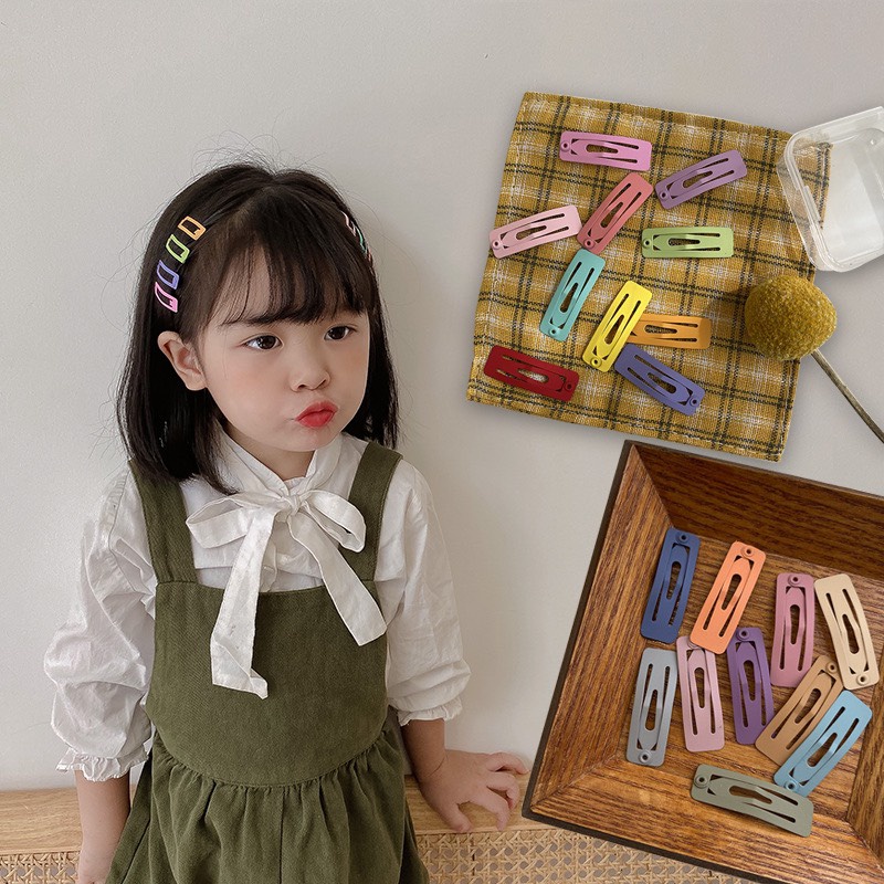 Set 5 Kẹp Tóc Kim Loại Hình Ngôi Sao Năm Cánh Màu Sắc Dễ Thương Cho Bé Gái