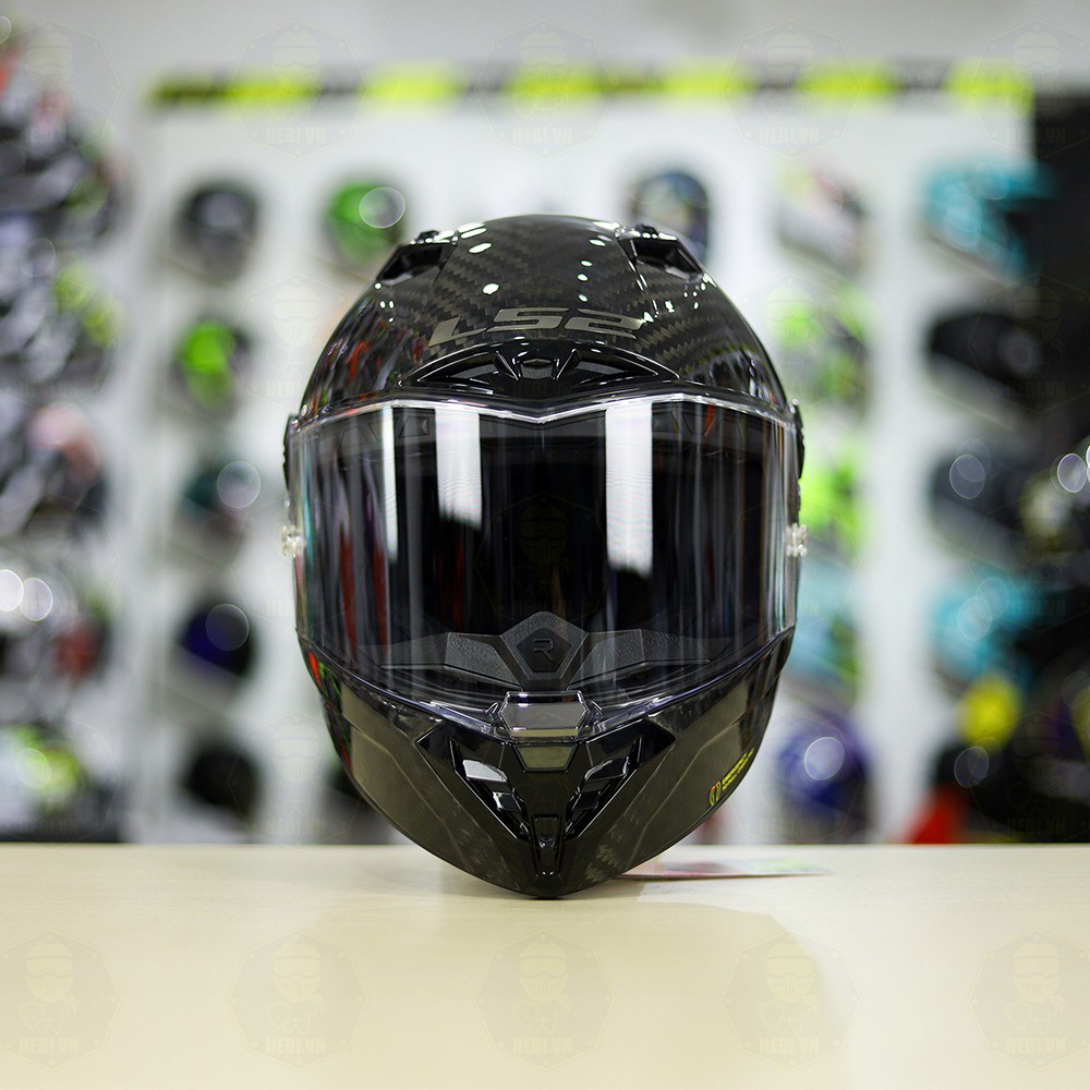 Nón Fullface LS2 FF805 Thunder Full Carbon Bóng + Tặng Kèm Kính Đen Chính Hãng Freeship