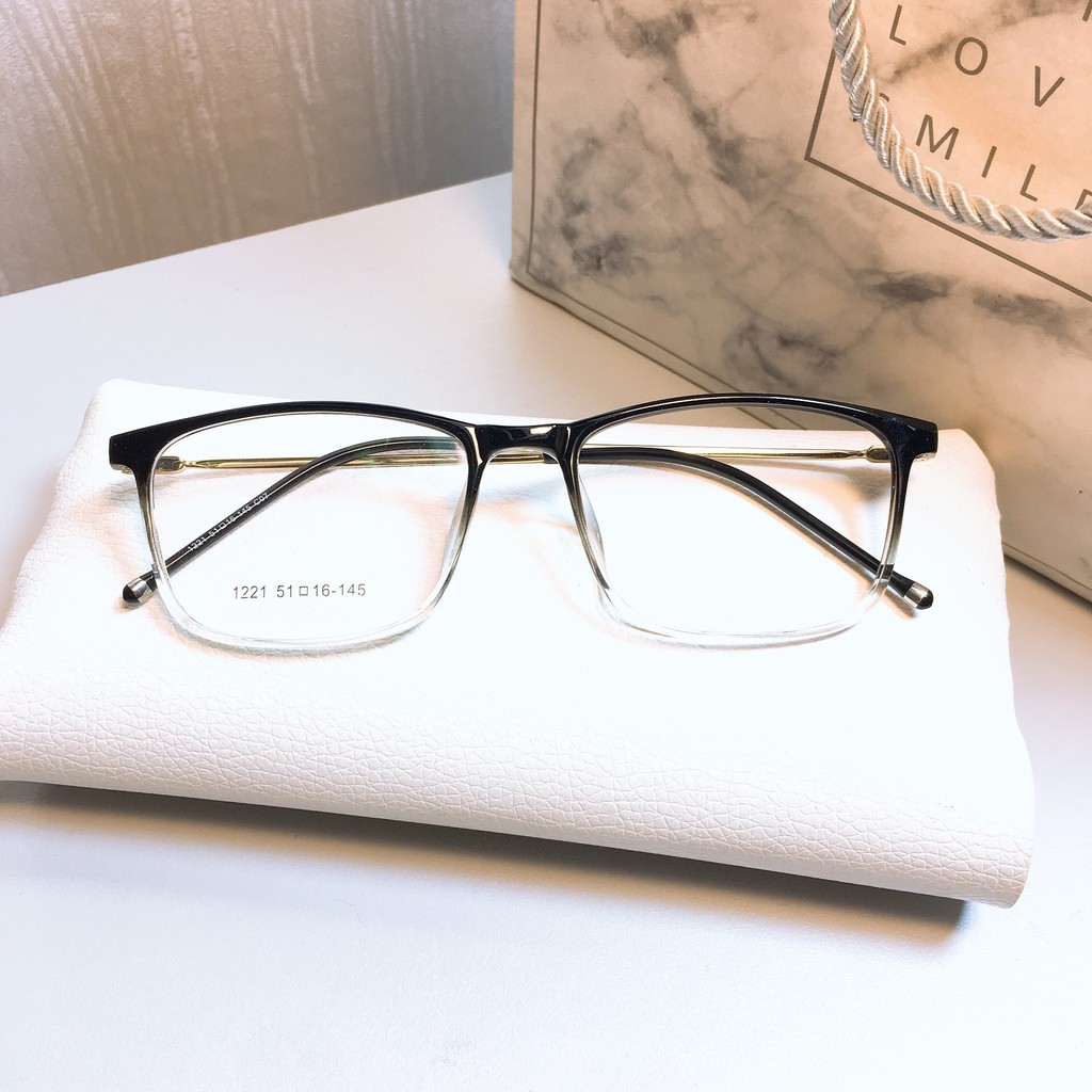 [Mã FARSSTGRE giảm 5K đơn bất kỳ] Gọng kính vuông 1221 kèm mắt cận viễn loạn | BigBuy360 - bigbuy360.vn