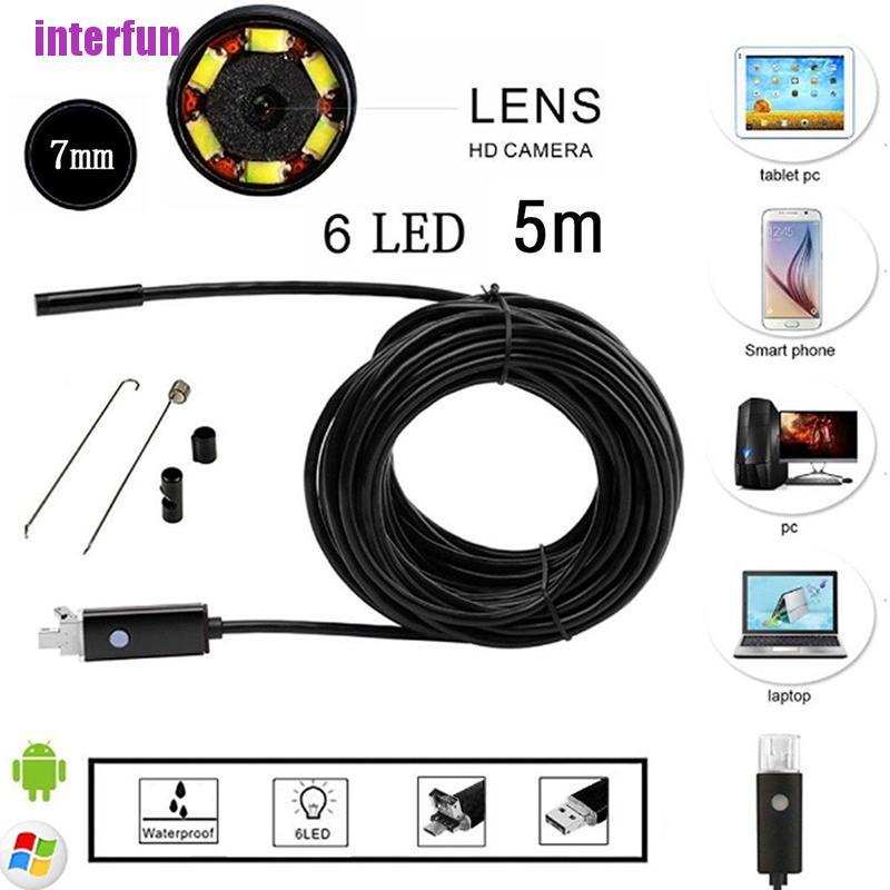 Camera nội soi 5M 7Mm Android PC HD chống thấm nước kết nối USB
 | BigBuy360 - bigbuy360.vn
