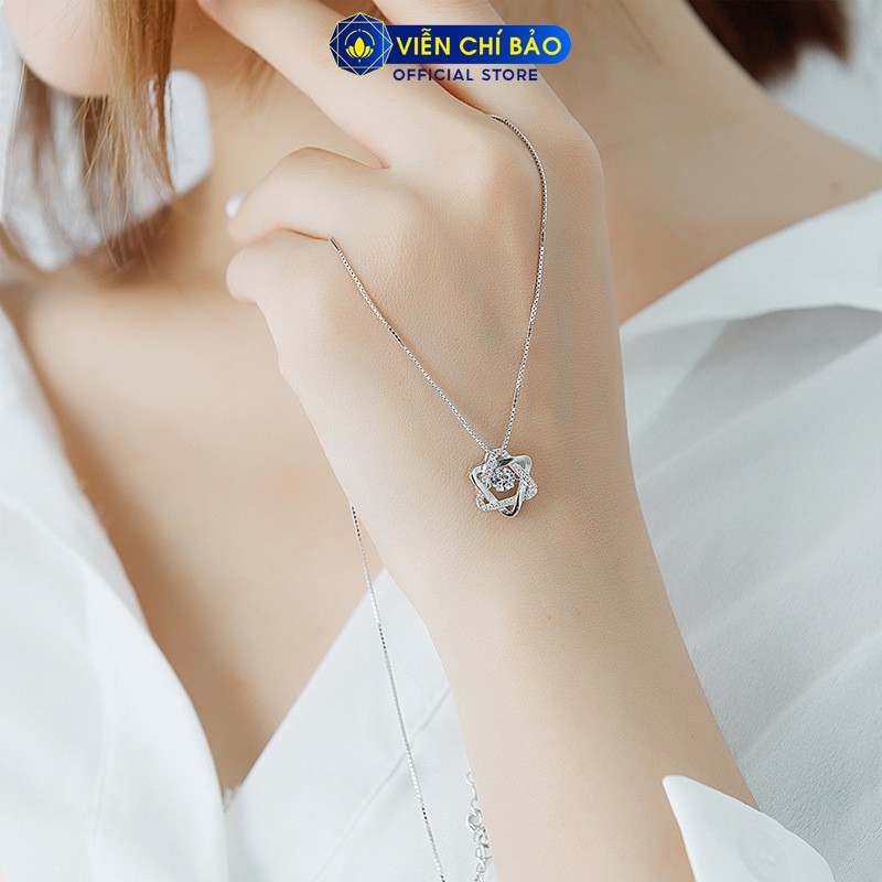 Dây chuyền bạc nữ mặt Lucky Star chất liệu bạc 925 thời trang phụ kiện trang sức nữ Viễn Chí Bảo D400764