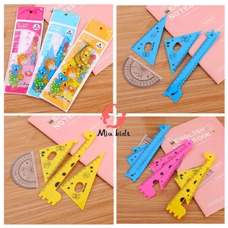 Bộ 4 chiếc thước kẻ cute siêu dễ thương, kích thước 15cm_thước kẻ hình hươu