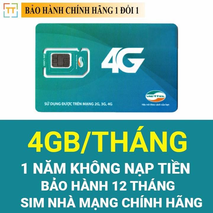 SIM VIETTEL 4G D500 TRỌN GÓI 12 THÁNG MIỄN PHÍ DATA SIÊU KHỦNG