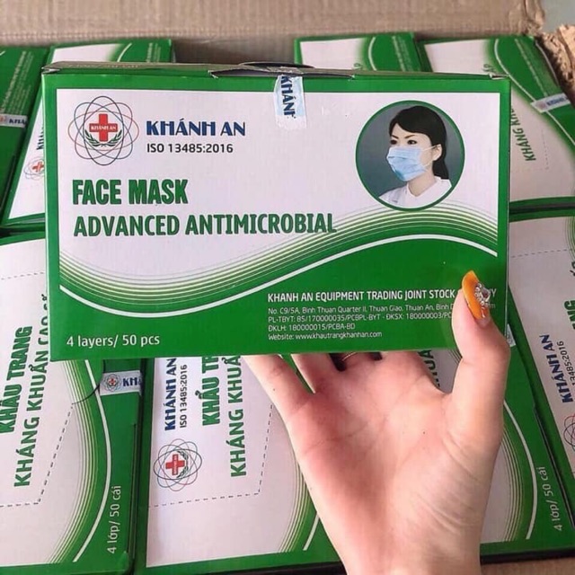 Khuẩn trang y tế 4 lớp 50c hộp