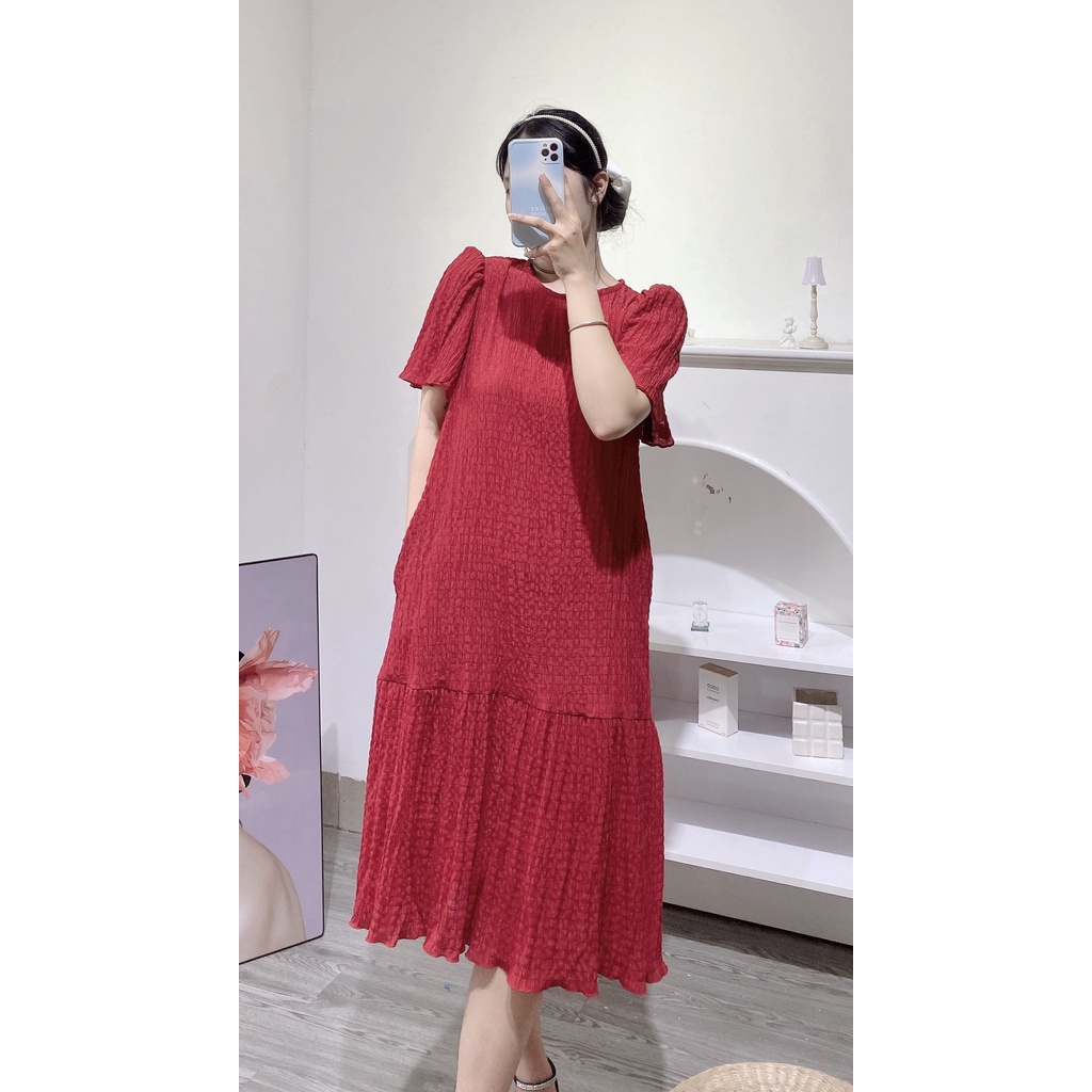 Váy Bầu Bigsize Thiết Kế Công Sở GUME Dáng Suông Đuôi Cá Vải Đũi Siêu Mềm Mát Nhiều Màu Lựa Chọn 40 - 100kg GM028