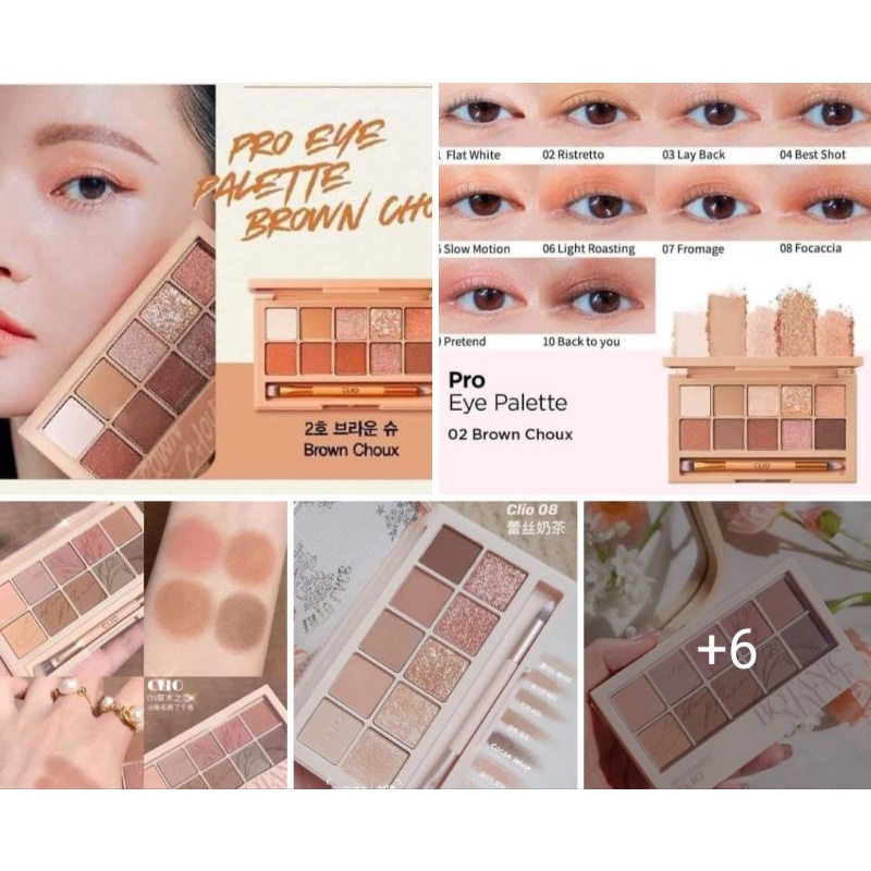 Bảng Mắt Clio Pro Eye Palette 10 ô Kèm Cọ