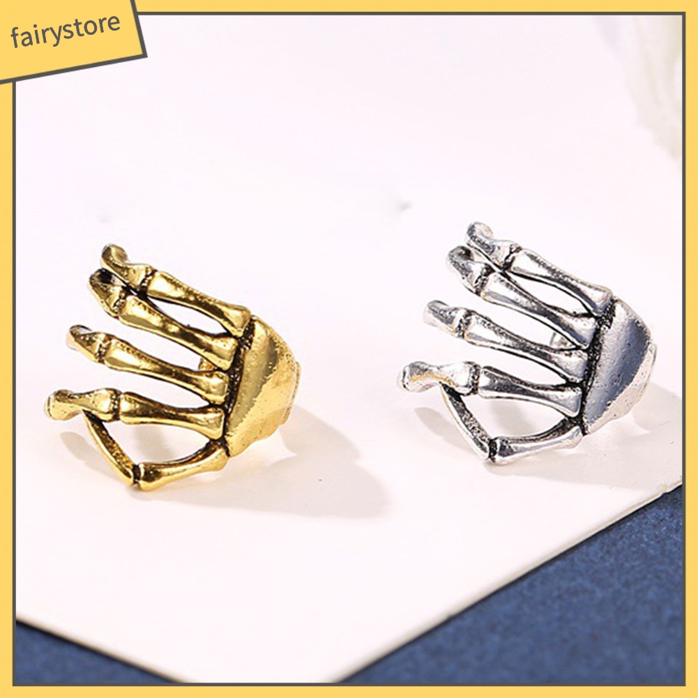 Khuyên kẹp vành tai họa tiết đầu lâu cá tính