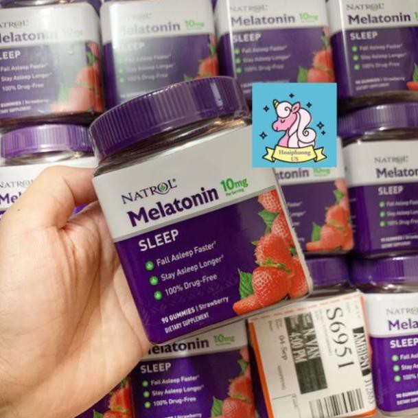 [Date xa] Kẹo dẻo Natrol vị dâu Gummies kẹo ngủ Natrol Melatonin Sleep 10mg 90 viên, chính hãng, nhập Mỹ